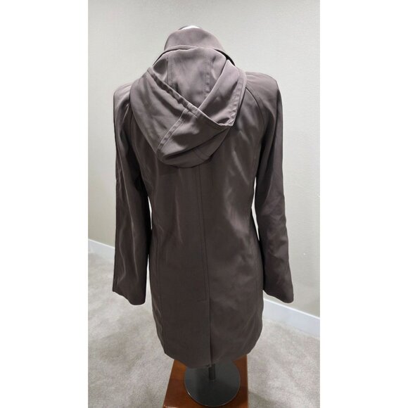 London Fog Womens Brown Hooded Raincoat Size M/M Polyester Blend - Picture 3 of 7